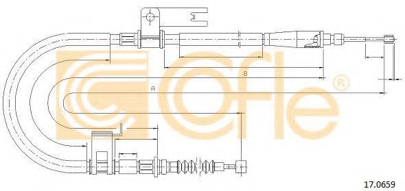 COFLE 170659 Трос, стоянкова гальмівна система