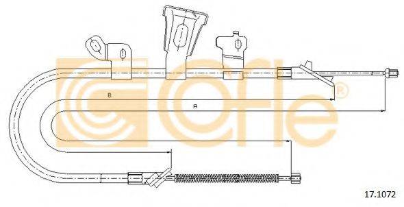 COFLE 171072 Трос, стоянкова гальмівна система