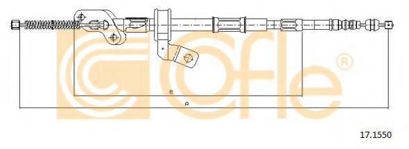 COFLE 171550 Трос, стоянкова гальмівна система