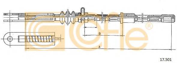COFLE 17501 Трос, стоянкова гальмівна система