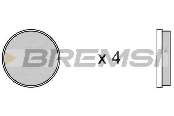 BREMSI BP2067 Комплект гальмівних колодок, дискове гальмо