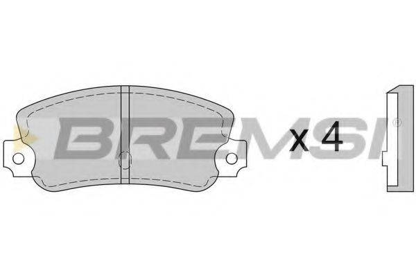 BREMSI BP2074 Комплект гальмівних колодок, дискове гальмо