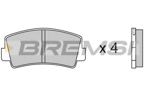BREMSI BP2075 Комплект гальмівних колодок, дискове гальмо