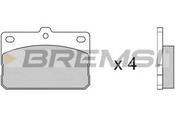 BREMSI BP2079 Комплект гальмівних колодок, дискове гальмо