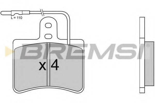 BREMSI BP2086 Комплект гальмівних колодок, дискове гальмо