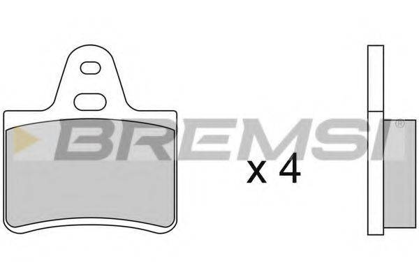 BREMSI BP2087 Комплект гальмівних колодок, дискове гальмо