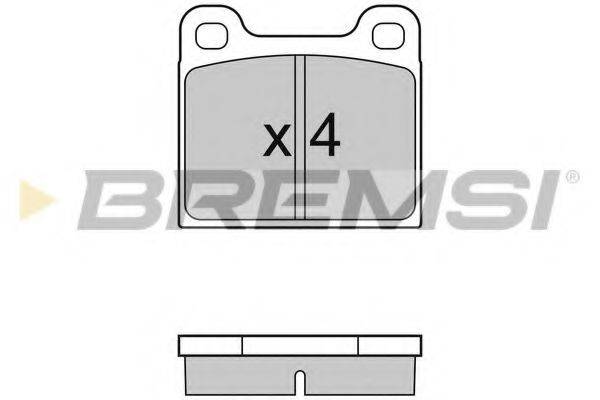 BREMSI BP2096 Комплект гальмівних колодок, дискове гальмо