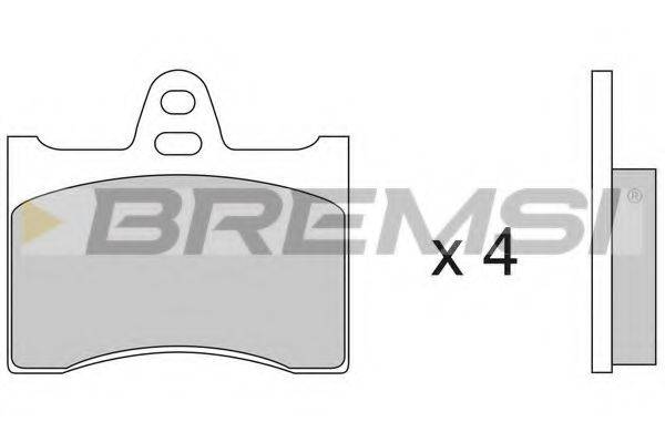 BREMSI 20389 Комплект гальмівних колодок, дискове гальмо
