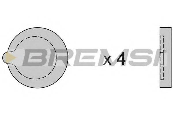 BREMSI BP2121 Комплект гальмівних колодок, дискове гальмо