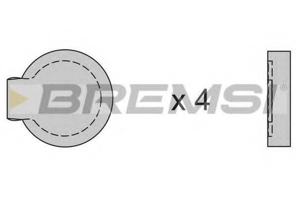 BREMSI BP2122 Комплект гальмівних колодок, дискове гальмо