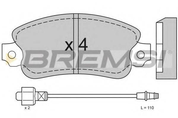 BREMSI 20522 Комплект гальмівних колодок, дискове гальмо