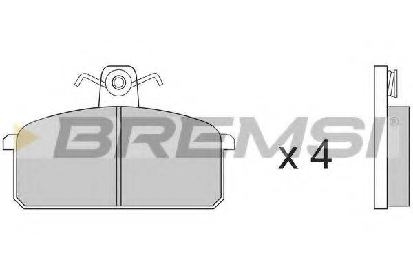 BREMSI 20708 Комплект гальмівних колодок, дискове гальмо