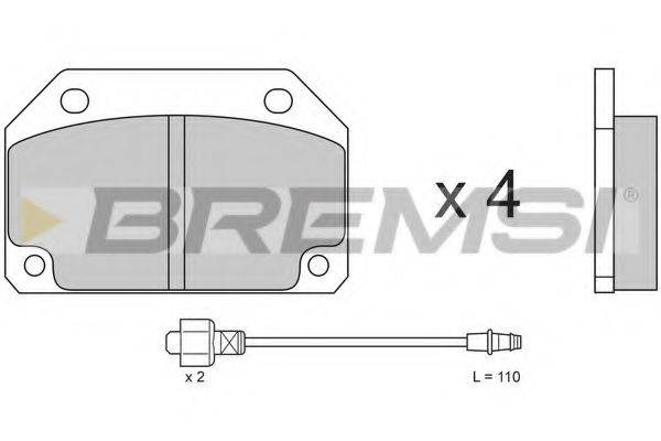 BREMSI BP2154 Комплект гальмівних колодок, дискове гальмо