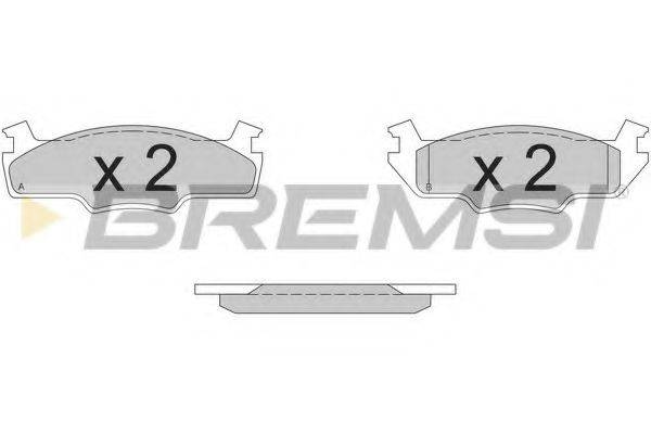 BREMSI 20596 Комплект гальмівних колодок, дискове гальмо