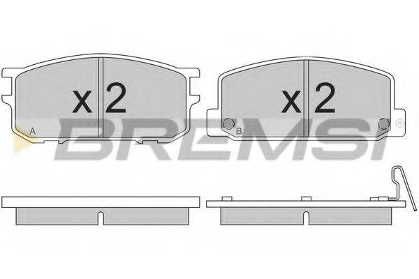BREMSI 20766 Комплект гальмівних колодок, дискове гальмо