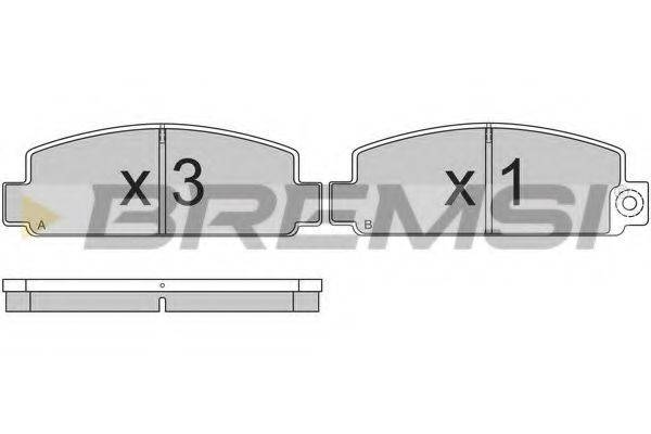 BREMSI BP2183 Комплект гальмівних колодок, дискове гальмо