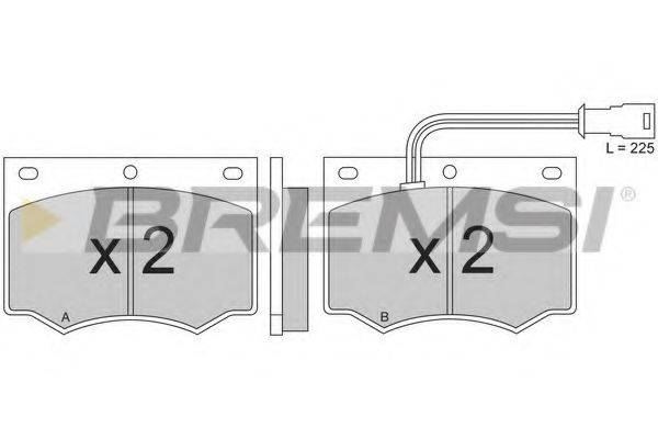 BREMSI 20914 Комплект гальмівних колодок, дискове гальмо