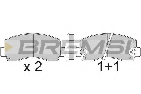 BREMSI 20513 Комплект гальмівних колодок, дискове гальмо