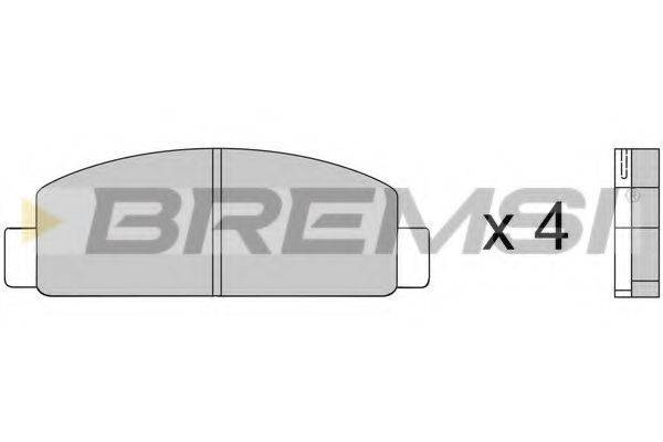 BREMSI 20539 Комплект гальмівних колодок, дискове гальмо