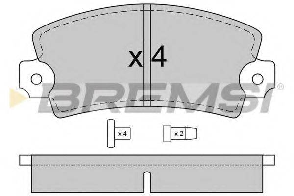 BREMSI BP2220 Комплект гальмівних колодок, дискове гальмо