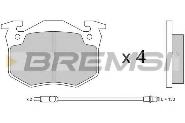 BREMSI BP2230 Комплект гальмівних колодок, дискове гальмо