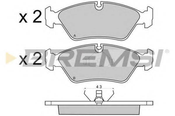 BREMSI 20659 Комплект гальмівних колодок, дискове гальмо