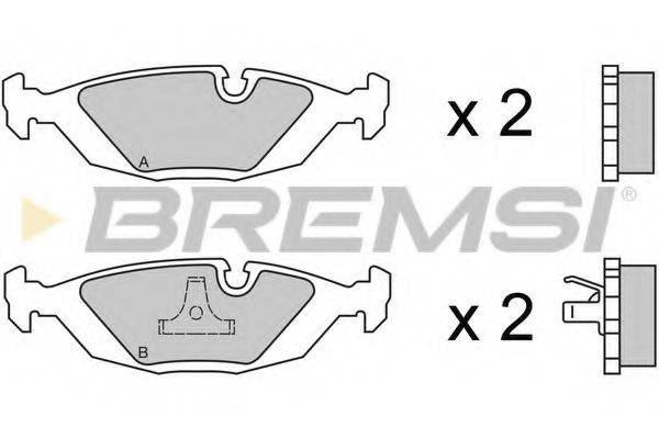 BREMSI 20830 Комплект гальмівних колодок, дискове гальмо