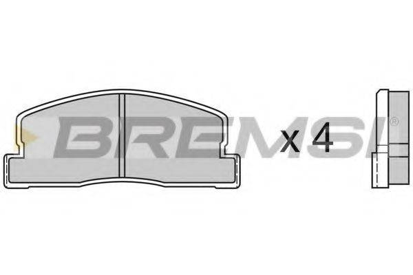 BREMSI 21044 Комплект гальмівних колодок, дискове гальмо