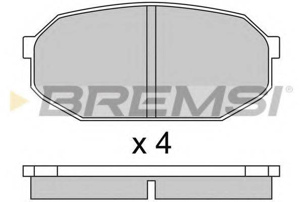 BREMSI 20892 Комплект гальмівних колодок, дискове гальмо