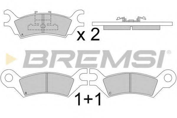 BREMSI 20899 Комплект гальмівних колодок, дискове гальмо