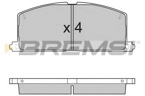 BREMSI BP2255 Комплект гальмівних колодок, дискове гальмо