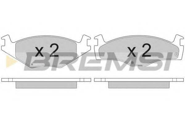 BREMSI 20888 Комплект гальмівних колодок, дискове гальмо