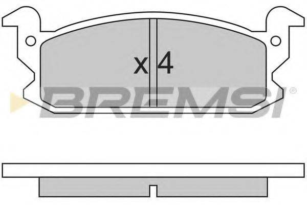 BREMSI BP2280 Комплект гальмівних колодок, дискове гальмо