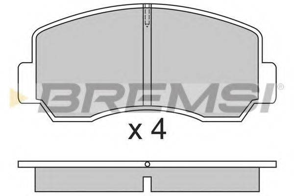 BREMSI BP2296 Комплект гальмівних колодок, дискове гальмо