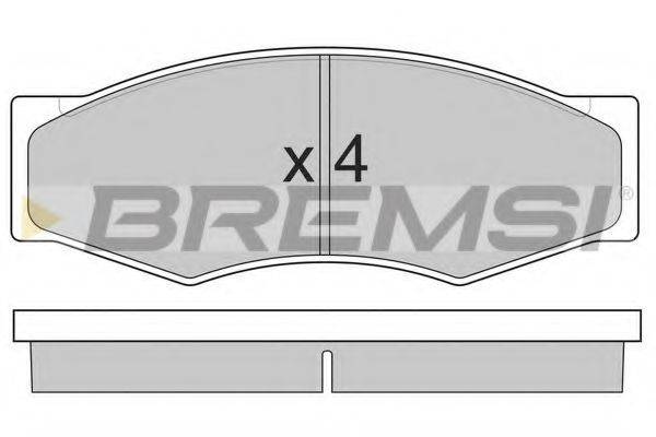 BREMSI BP2302 Комплект гальмівних колодок, дискове гальмо