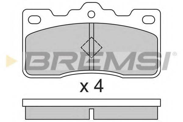 BREMSI BP2306 Комплект гальмівних колодок, дискове гальмо