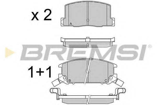 BREMSI 21760 Комплект гальмівних колодок, дискове гальмо