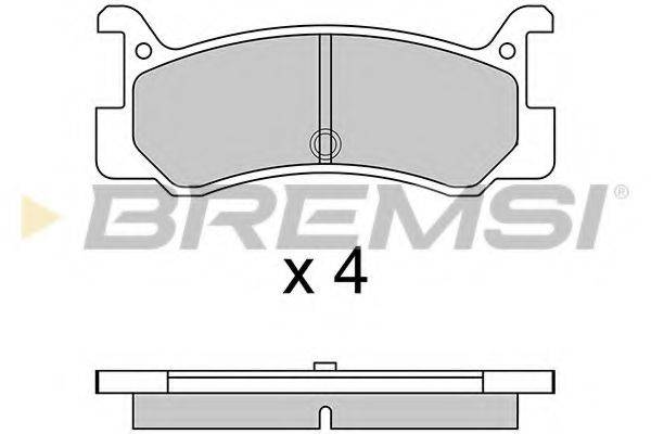 BREMSI BP2328 Комплект гальмівних колодок, дискове гальмо