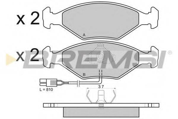 BREMSI BP2343 Комплект гальмівних колодок, дискове гальмо