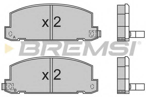 BREMSI 20880 Комплект гальмівних колодок, дискове гальмо