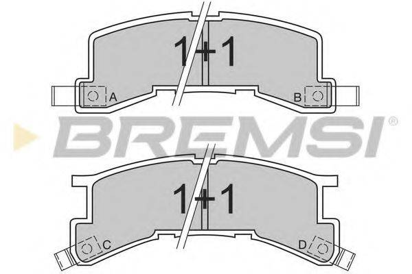 BREMSI 21116 Комплект гальмівних колодок, дискове гальмо
