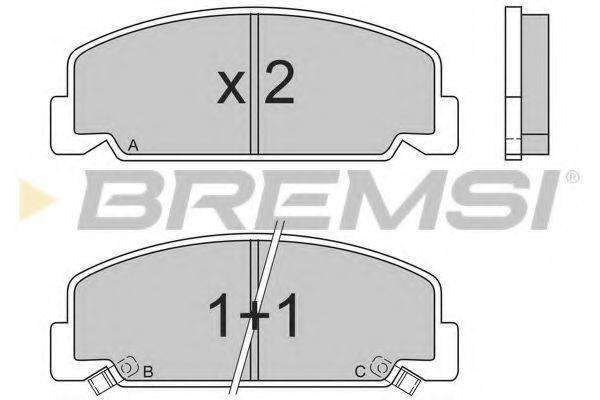 BREMSI BP2406 Комплект гальмівних колодок, дискове гальмо