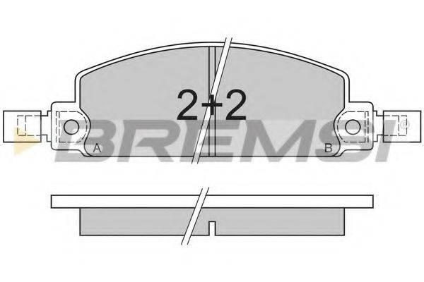 BREMSI BP2413 Комплект гальмівних колодок, дискове гальмо