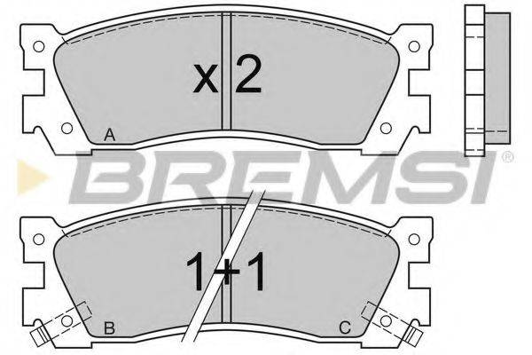 BREMSI 21321 Комплект гальмівних колодок, дискове гальмо