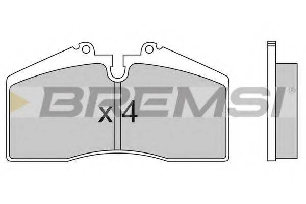 BREMSI BP2449 Комплект гальмівних колодок, дискове гальмо