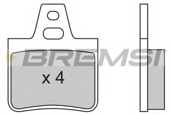 BREMSI 20162 Комплект гальмівних колодок, дискове гальмо