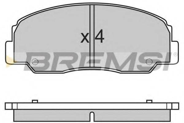 BREMSI BP2461 Комплект гальмівних колодок, дискове гальмо