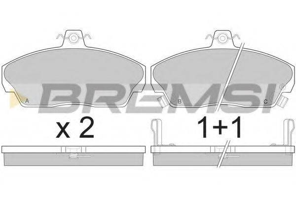 BREMSI BP2502 Комплект гальмівних колодок, дискове гальмо