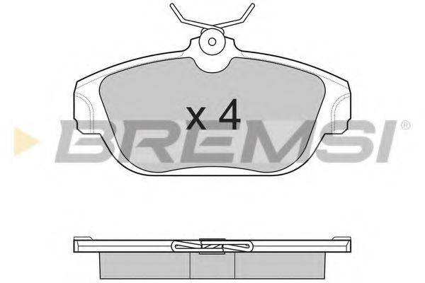 BREMSI 20164 Комплект гальмівних колодок, дискове гальмо