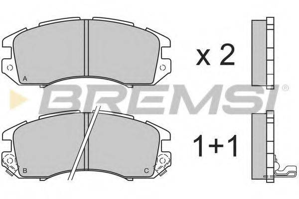 BREMSI 21503 Комплект гальмівних колодок, дискове гальмо